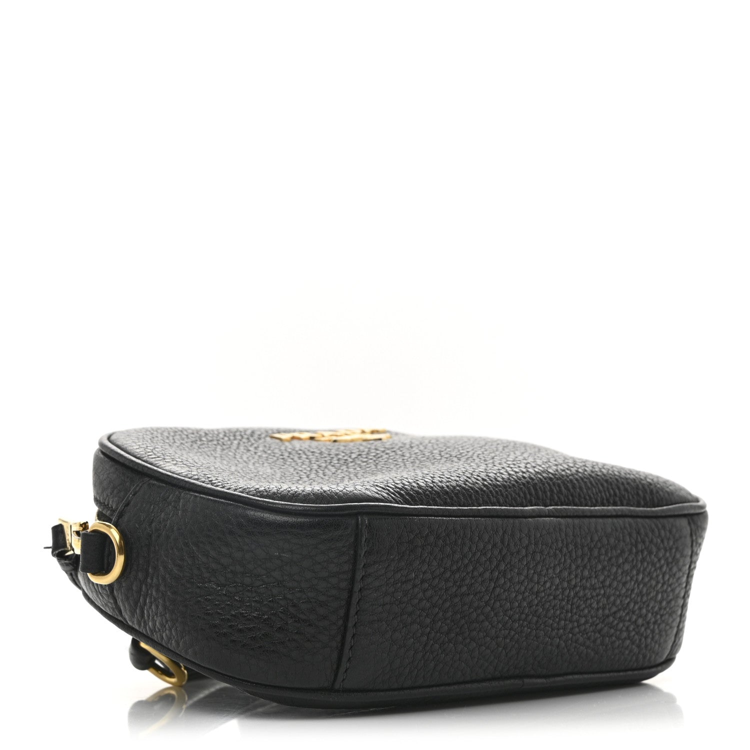 Prada Vitello Daino Logo Belt Bag Black 4 of 12