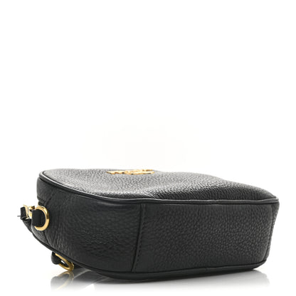 Prada Vitello Daino Logo Belt Bag Black 4 of 12