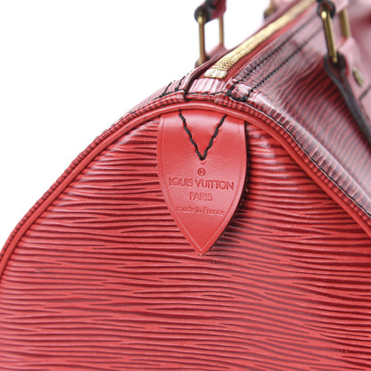 Louis Vuitton Epi Speedy 25 Castillan Red 8 of 10