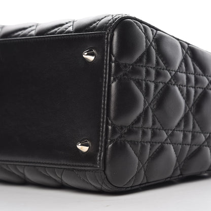 Christian Dior Lambskin Cannage Medium Lady Dior Black 7 of 14