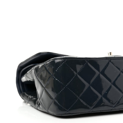 Chanel Patent Quilted Jumbo Double Flap Navy 8 of 11