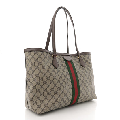 Gucci GG Supreme Monogram Medium Ophidia Shopping Tote Brown 3 of 13