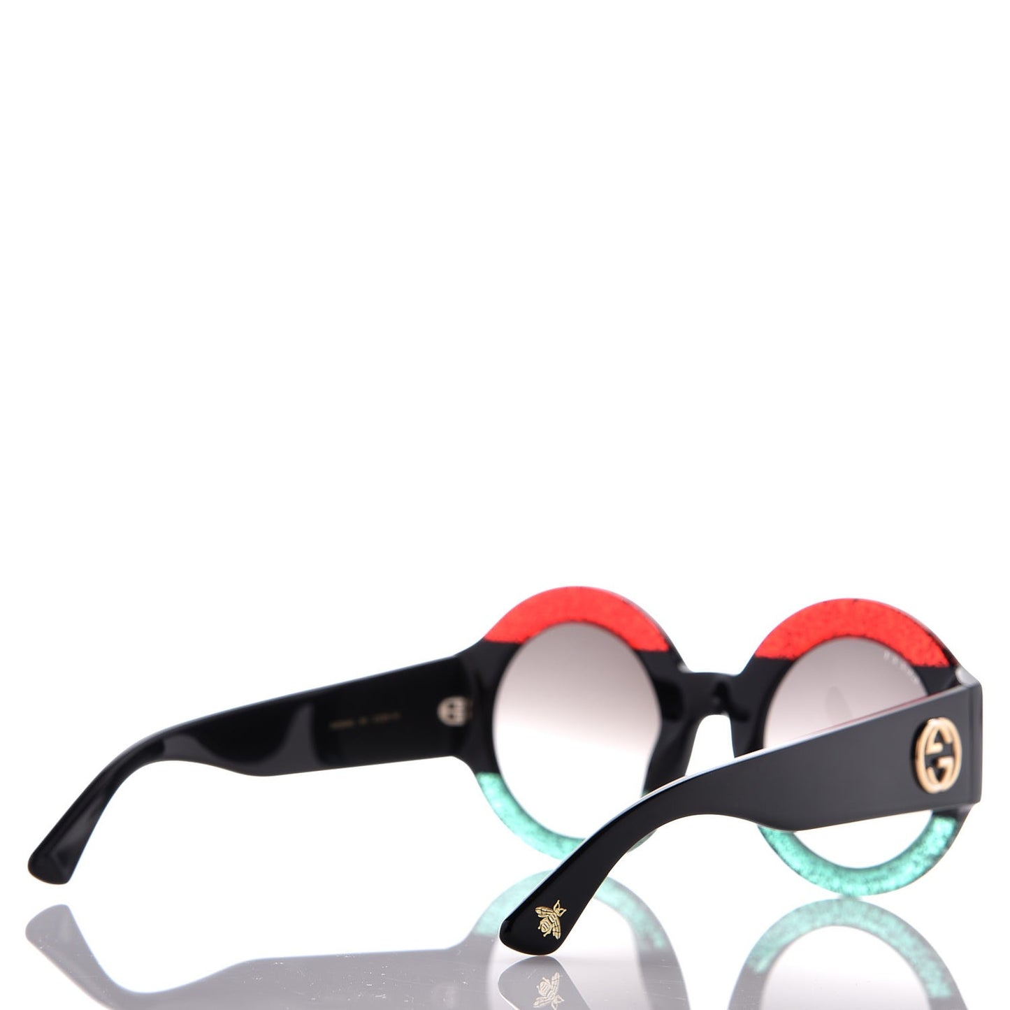 Acetate Round GG0084S Sunglasses Black Red Green