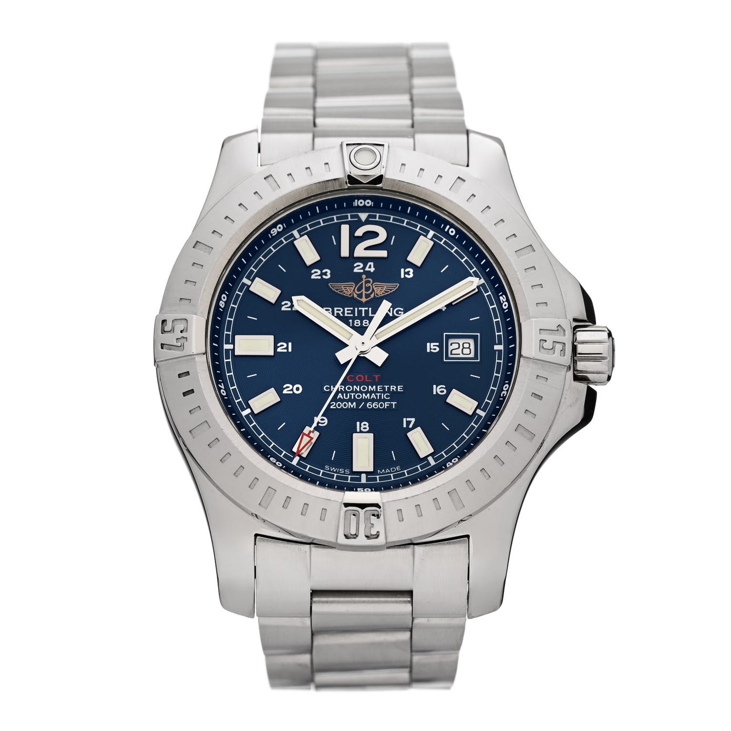 Stainless Steel 44mm Colt Chronometer Automatic Watch Blue A17388