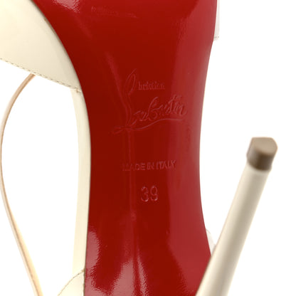 Christian Louboutin Patent Kid Round And Square 100 Pump 39 White 7 of 9