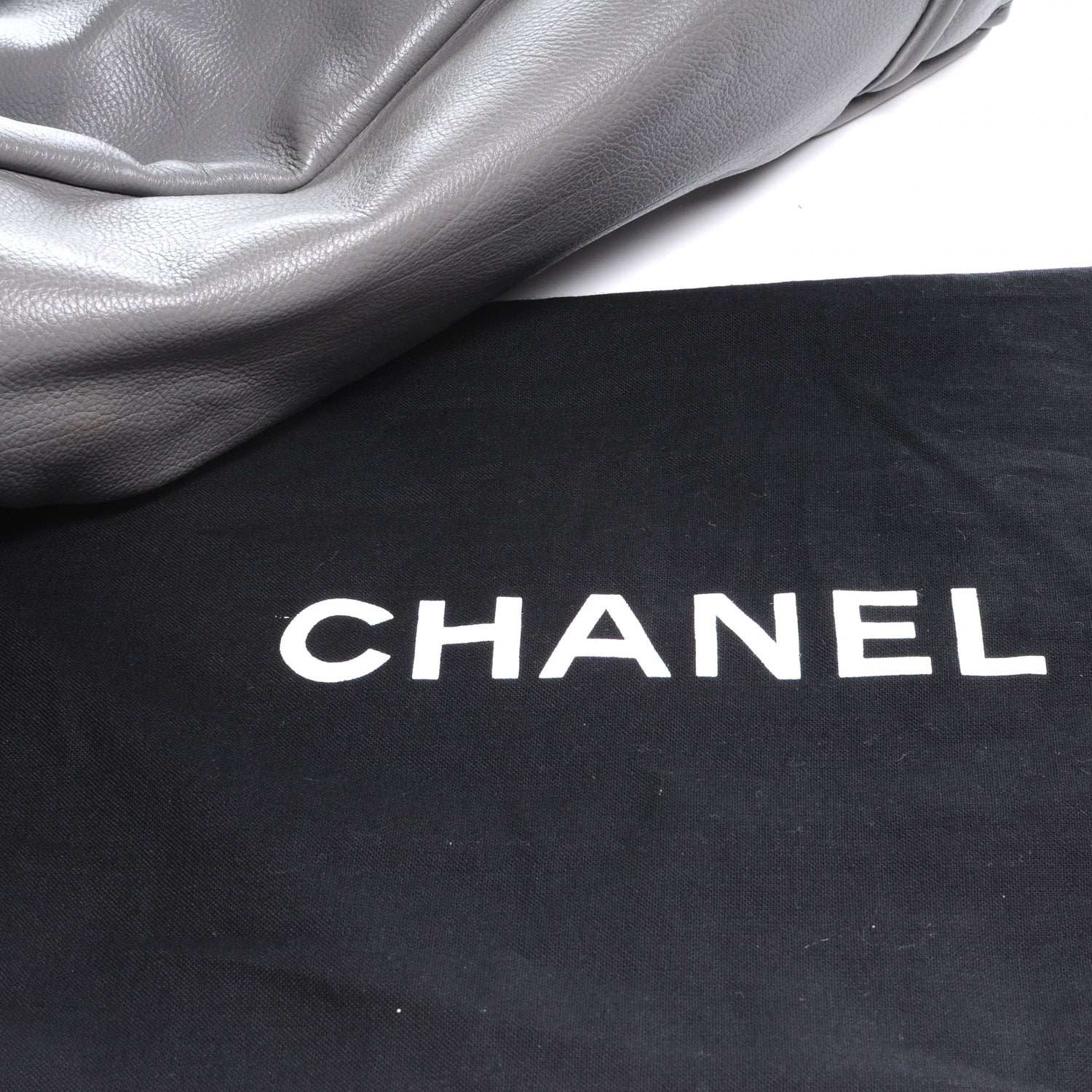 Chanel Leather Mademoiselle Lock Large Shopper Tote Grey 7 of 7