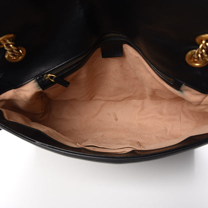 Gucci Calfskin Matelasse Large GG Marmont Shoulder Bag Black 5 of 14