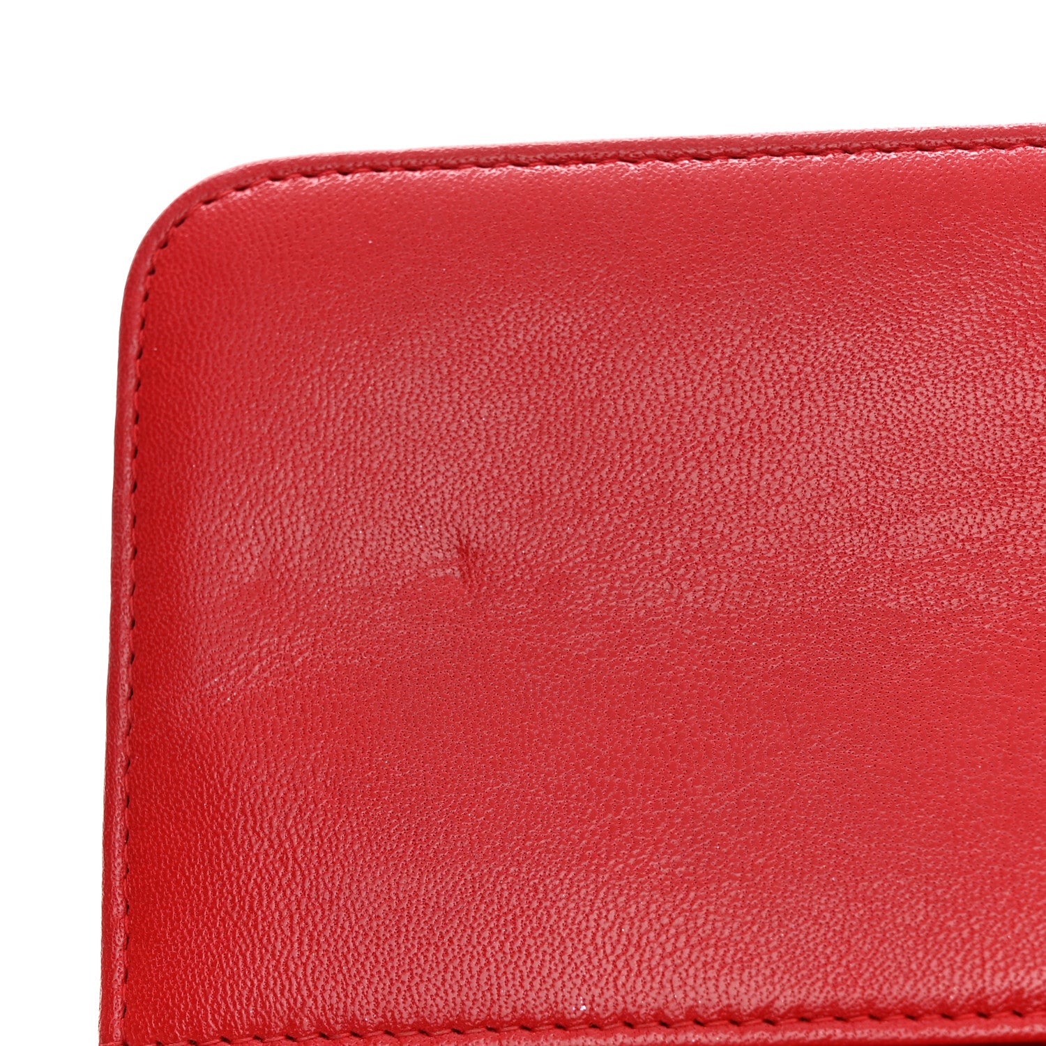 Chanel Sheepskin Quilted Mademoiselle Vintage Wallet On Chain WOC Red 15 of 15