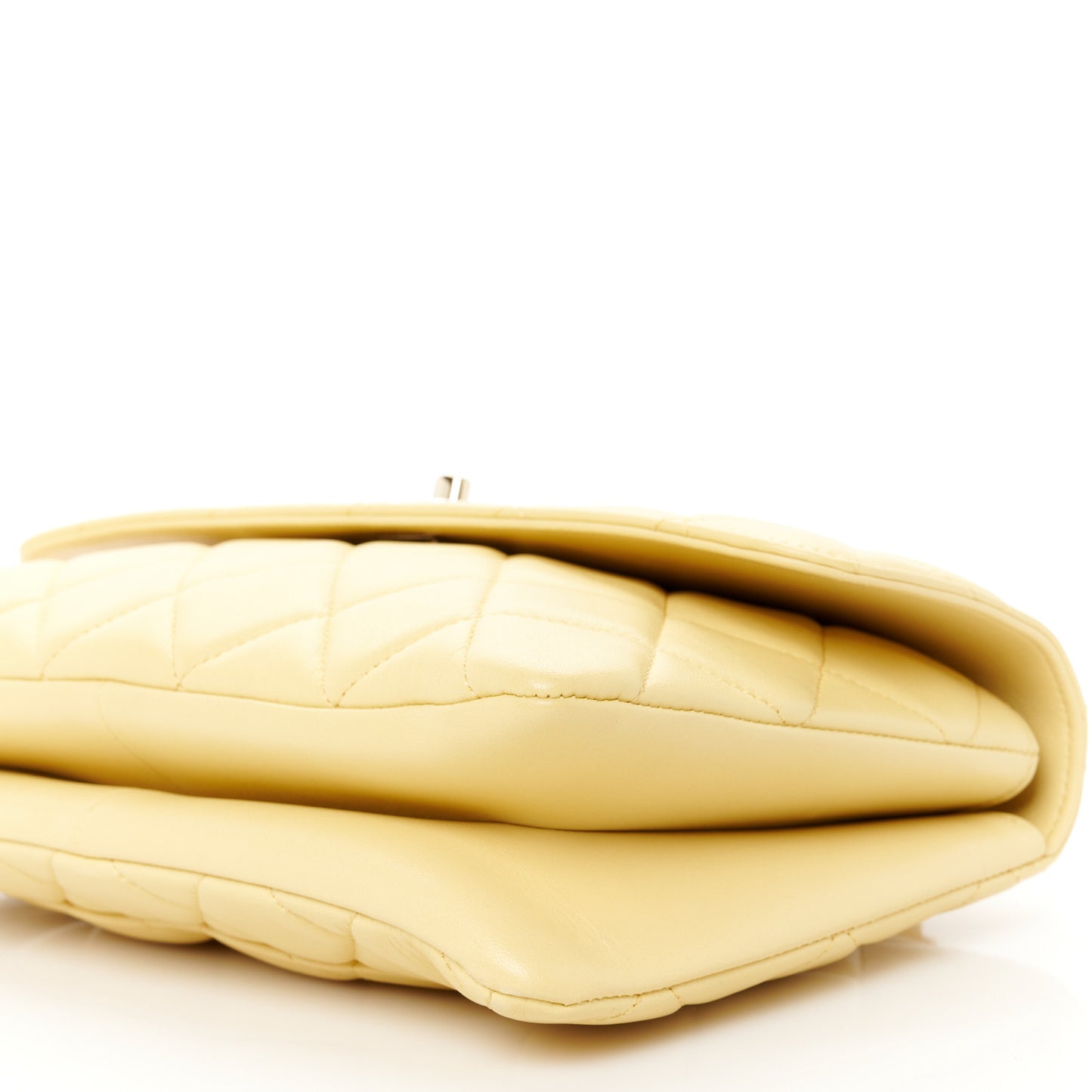 Lambskin Quilted Medium Trendy CC Flap Yellow