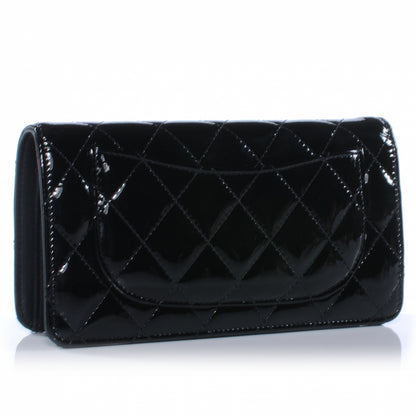Chanel Patent Quilted Yen Wallet Black 3 of 8