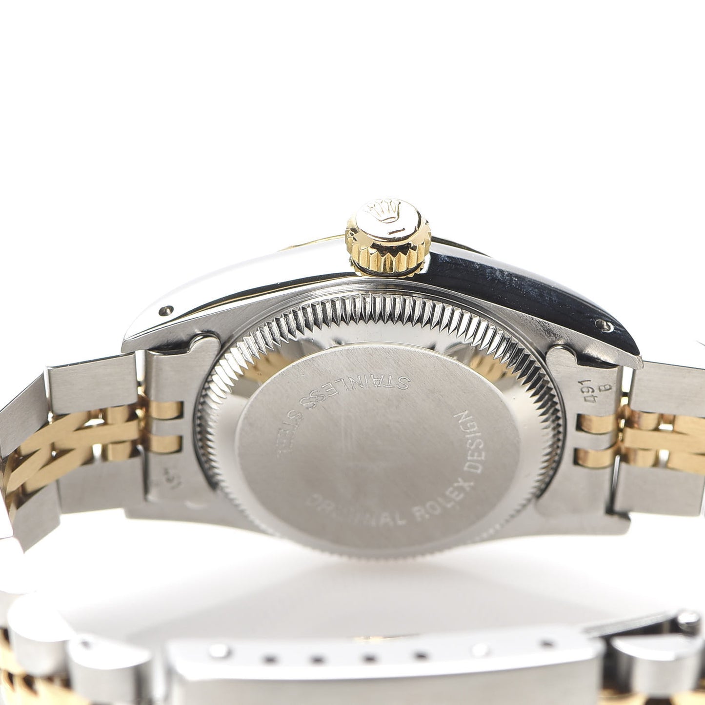 Stainless Steel 18K Yellow Gold 26mm Oyster Perpetual Watch Champagne 69173