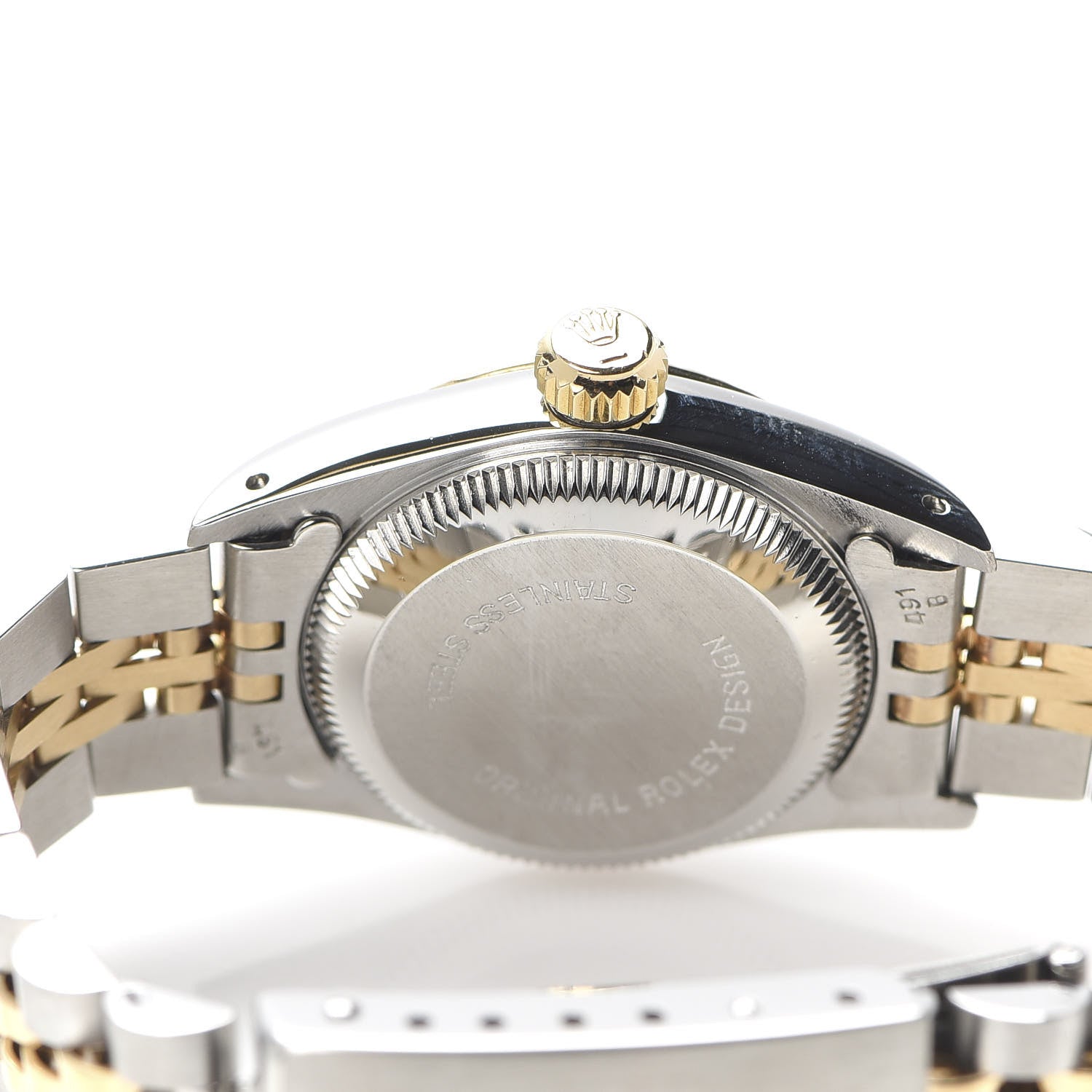 Rolex Stainless Steel 18K Yellow Gold 26mm Oyster Perpetual Watch Champagne 69173 7 of 8