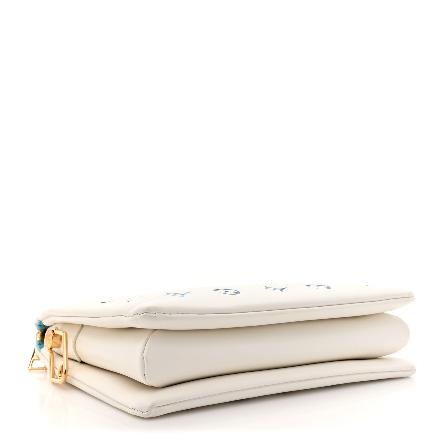 Lambskin Embossed Monogram Tricolor By The Pool Coussin PM White Blue