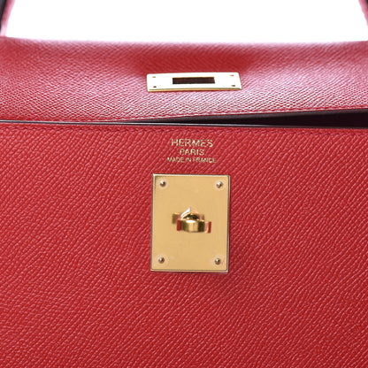 Hermes Epsom Kelly Sellier 32 Rouge Casaque 8 of 37