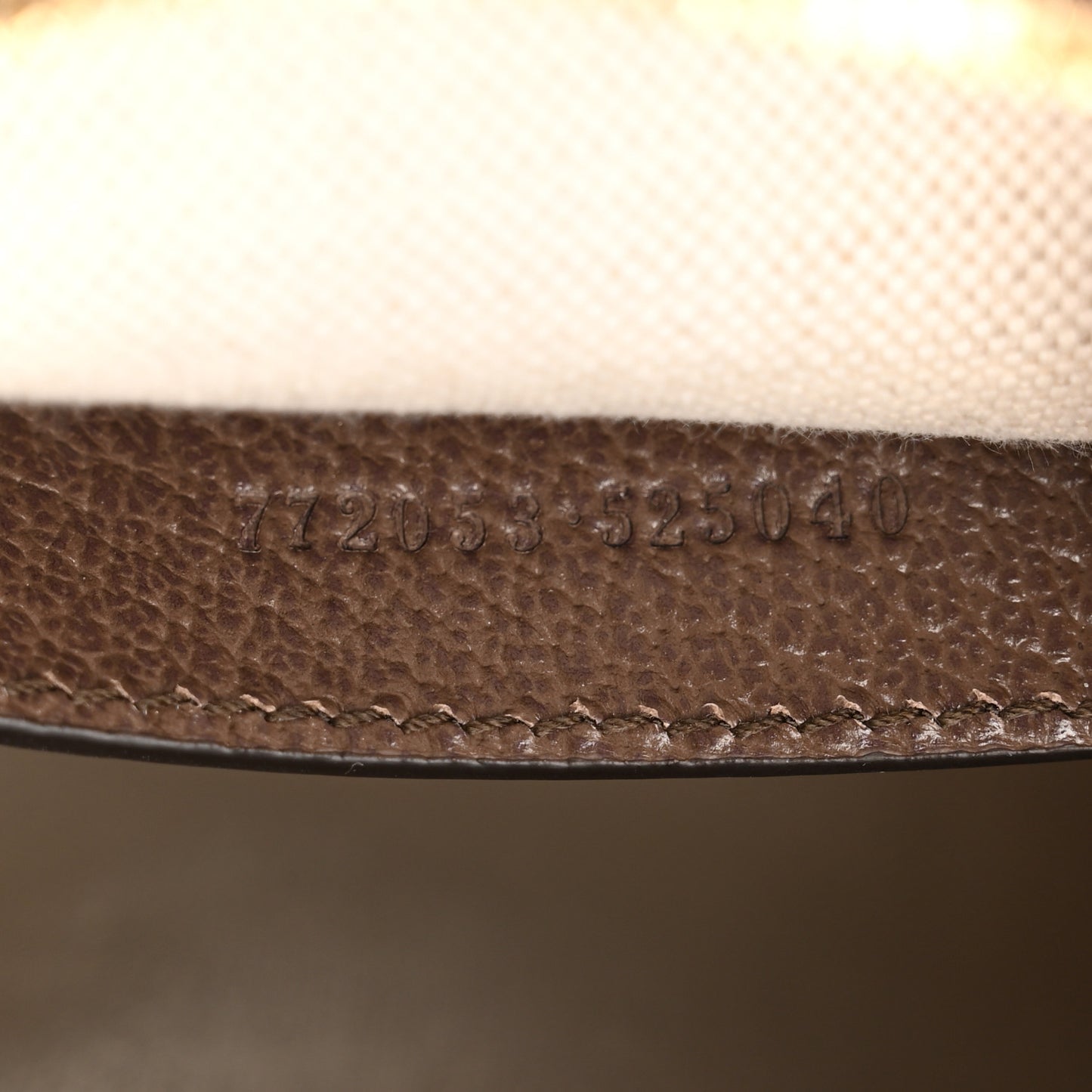 GG Supreme Monogram Textured Dollar Calfskin Web Mini Ophidia Top Handle Bag Beige Ebony New Acero