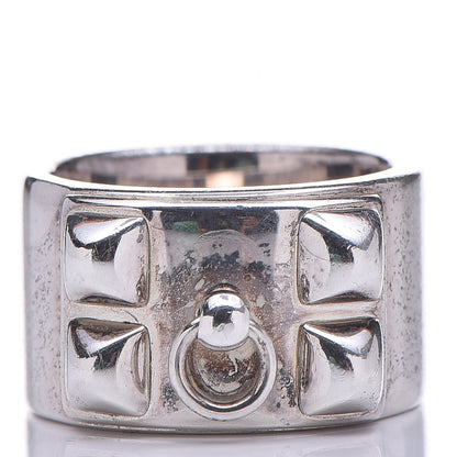 Hermes Sterling Silver Collier De Chien CDC Ring 51 5.75 5 of 6