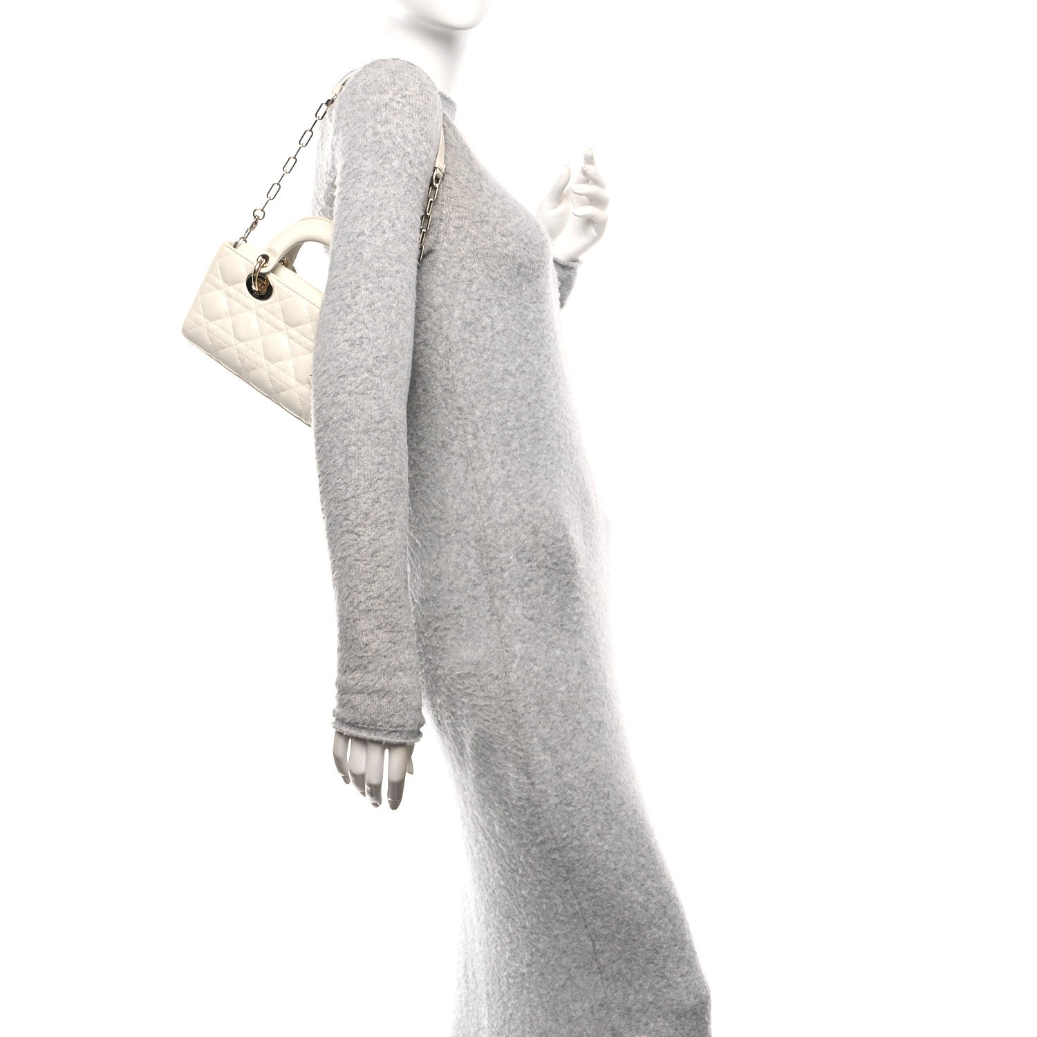 Christian Dior Lambskin Cannage Small Lady D-Joy Latte 2 of 11