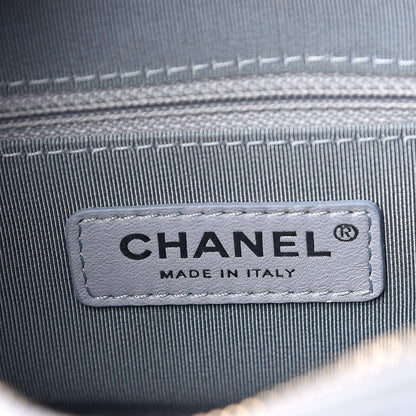 Chanel Aged Calfskin Quilted Small Gabrielle Hobo Light Blue 6 of 10
