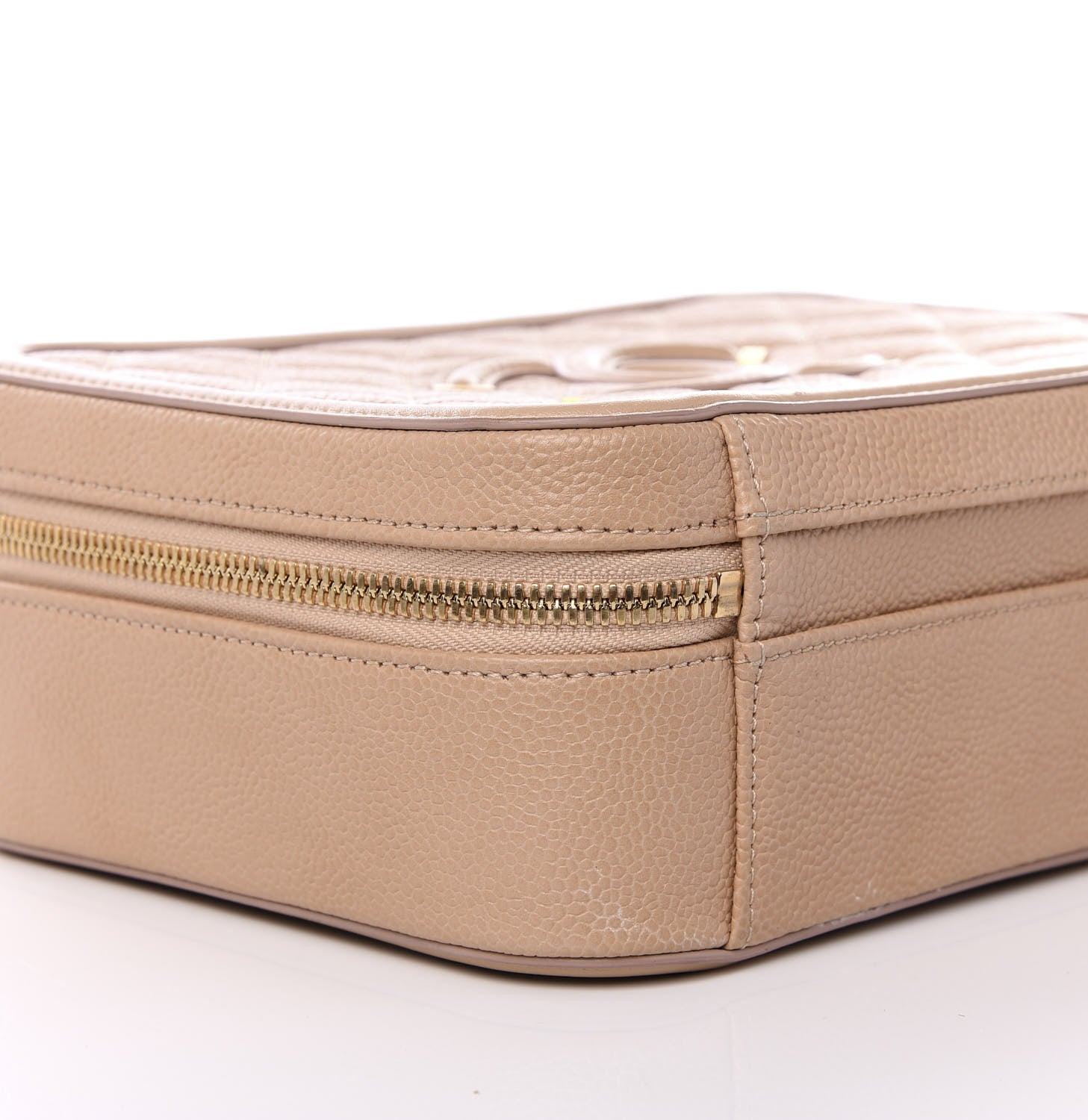 Chanel Caviar Quilted Medium CC Filigree Vanity Case Beige 6 of 8