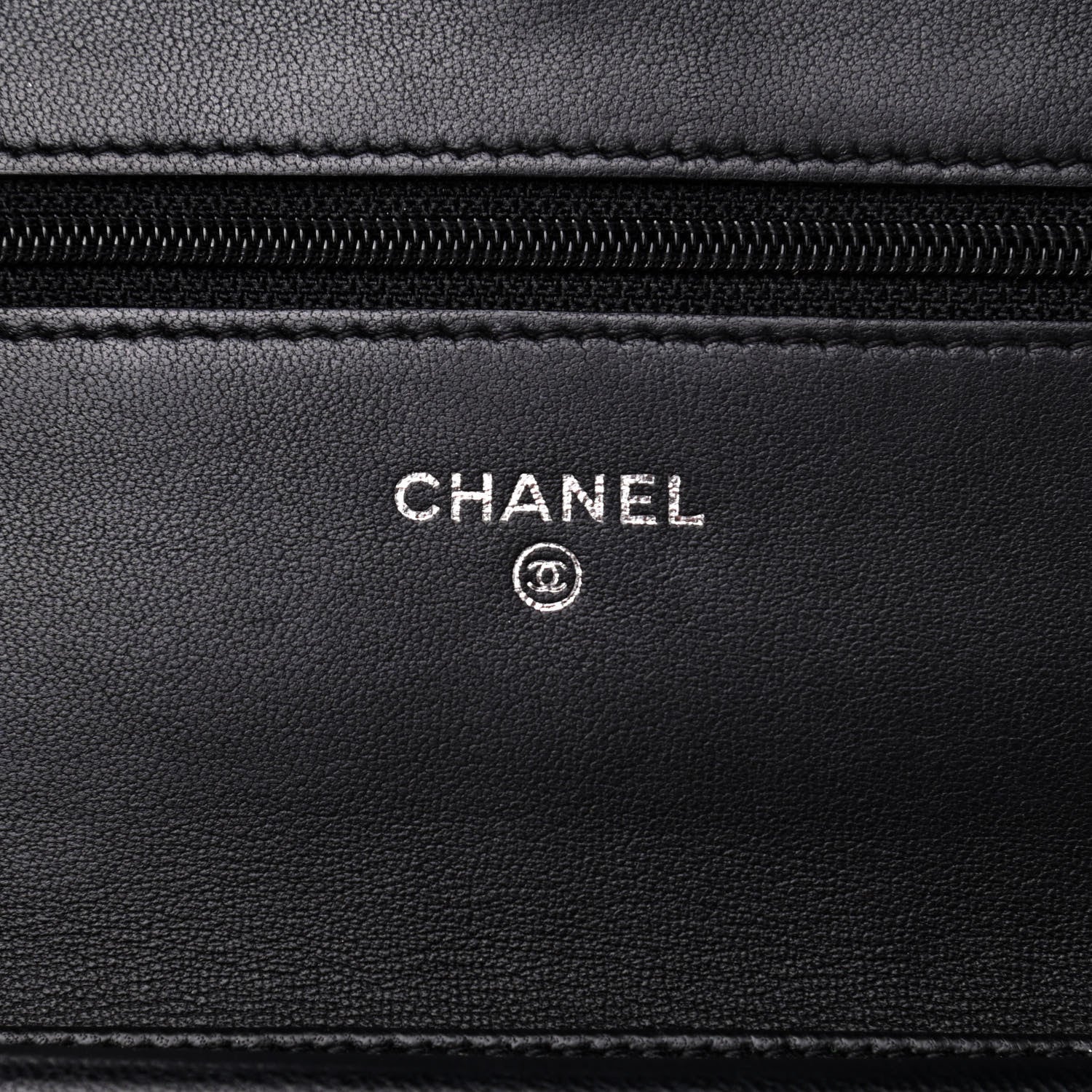 Chanel Lambskin Quilted Wallet On Chain WOC Black 5 of 9