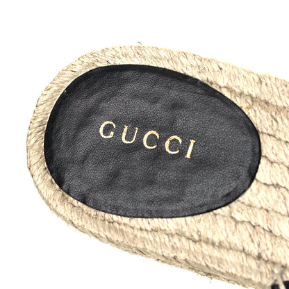 Gucci Nappa Matelasse GG Marmont Espadrille Slippers 37 Black 7 of 8