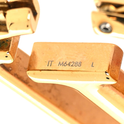 Louis Vuitton Metal Louise Hoop Earrings Gold 4 of 5