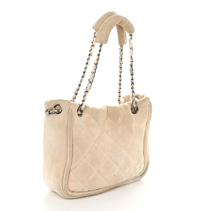 Chanel Shearling Quilted Mademoiselle Tote Beige 3 of 11