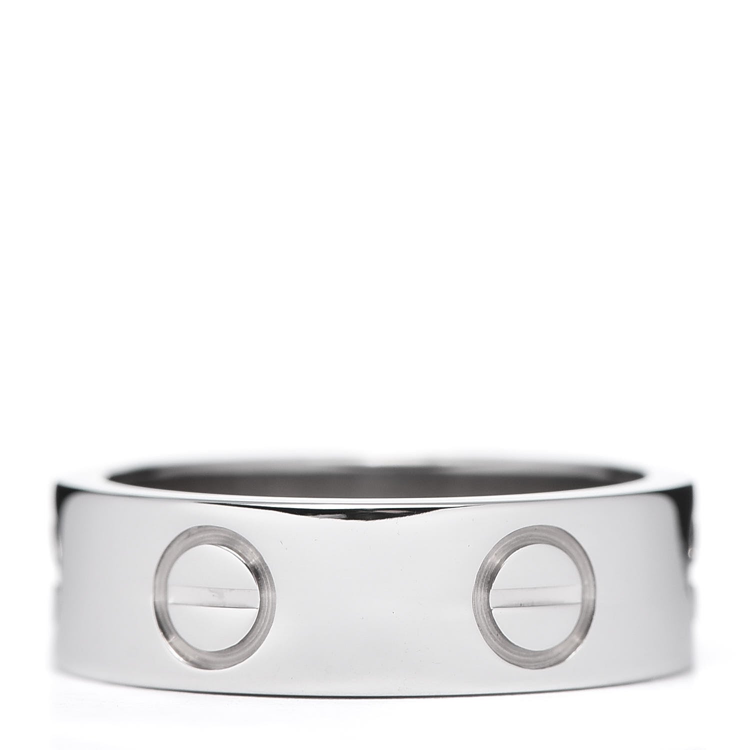 Cartier 18K White Gold 5.5mm LOVE Ring 48 4.5 3 of 5