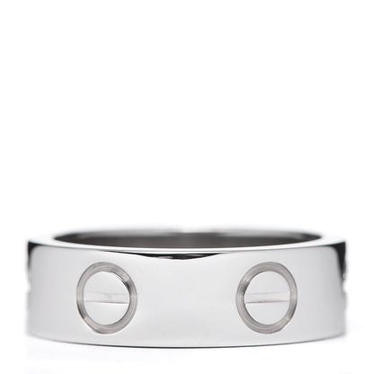Cartier 18K White Gold 5.5mm LOVE Ring 48 4.5 3 of 5