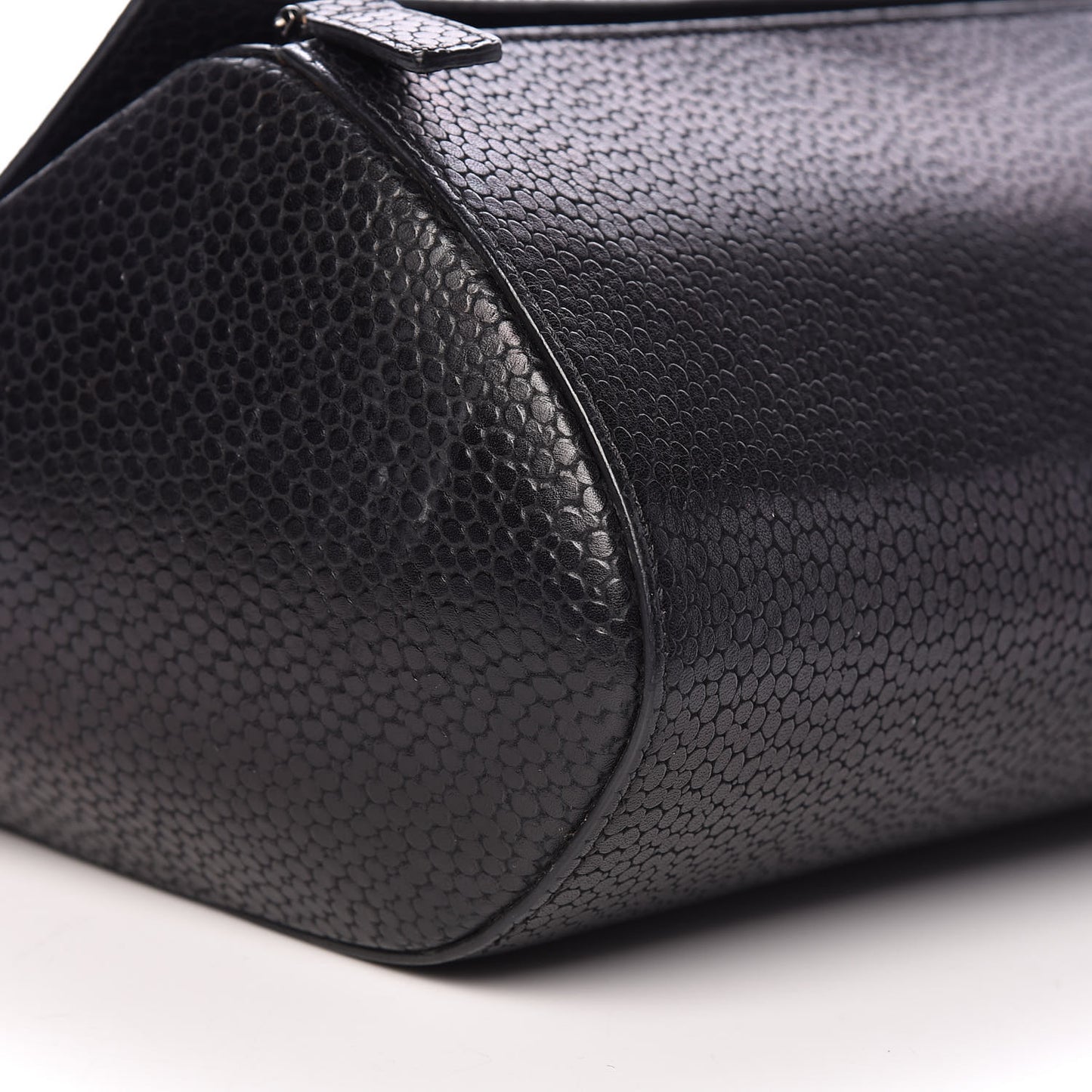 Calf Hair Calfskin Medium Pandora Box Crossbody Bag Black