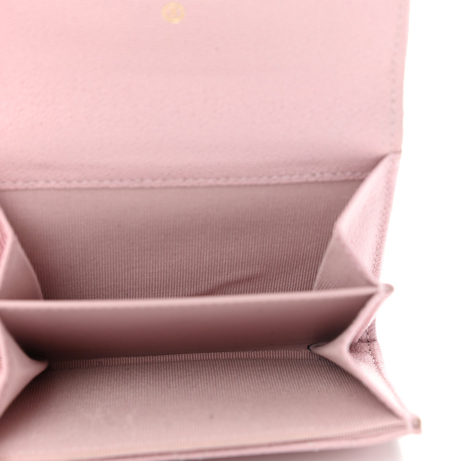 Chanel Caviar Quilted Studded CC Flap Card Holder Light Pink 4 of 9