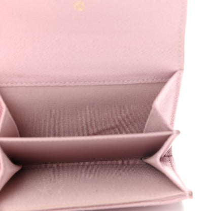 Chanel Caviar Quilted Studded CC Flap Card Holder Light Pink 4 of 9