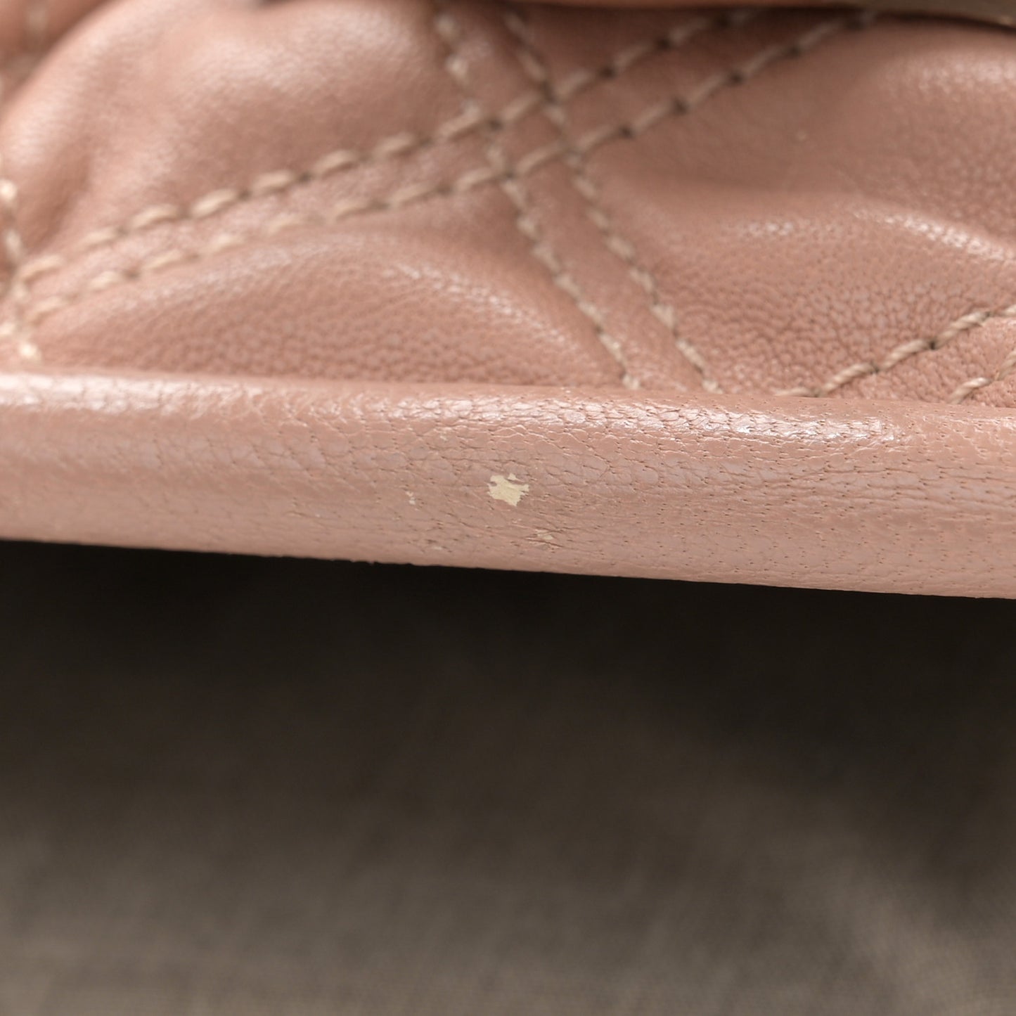 Calfskin Quilted Stam Blush