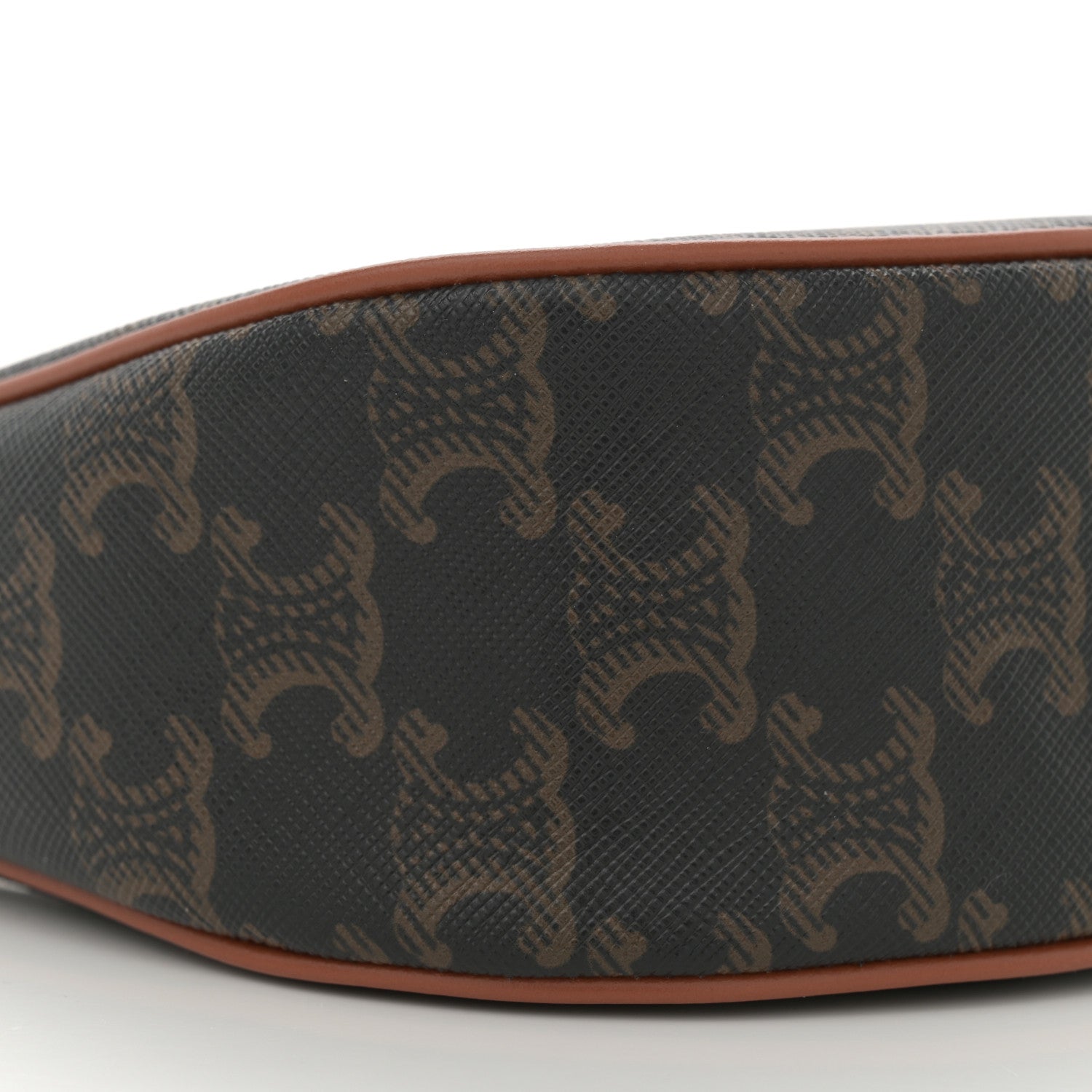 Celine Triomphe Canvas Calfskin Ava Shoulder Bag Tan 9 of 10