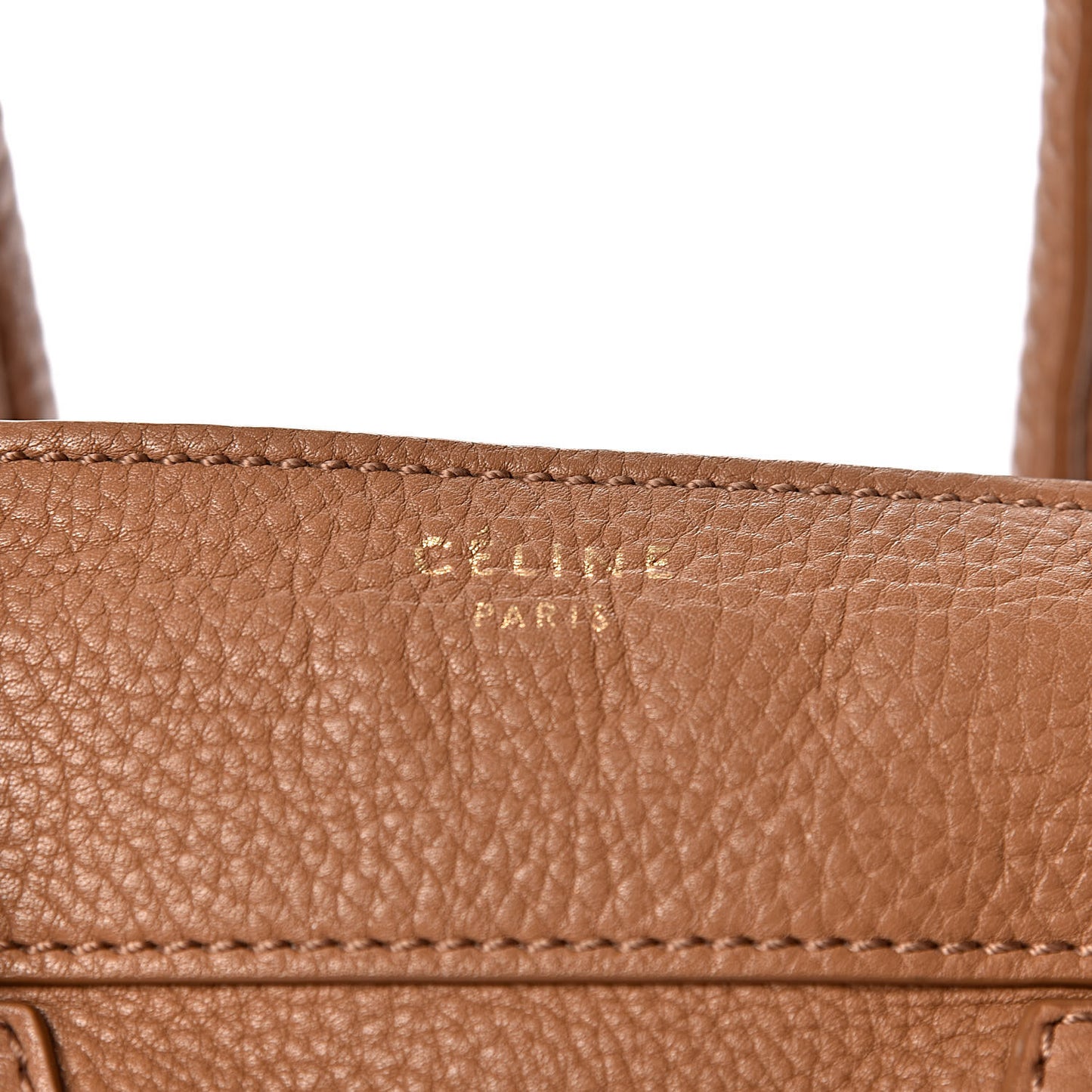 Pebbled Calfskin Mini Luggage Camel