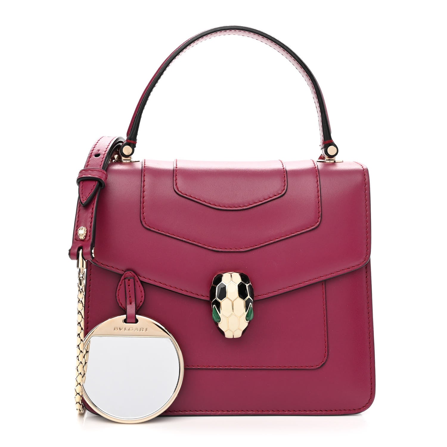 Bulgari Calfskin Serpenti Forever Top Handle Pink 1 of 11