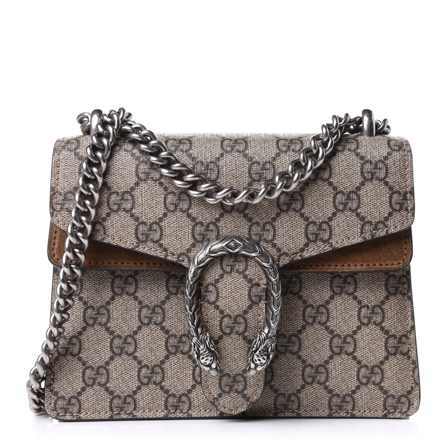 Gucci GG Supreme Monogram Mini Dionysus Shoulder Bag Taupe 1 of 12
