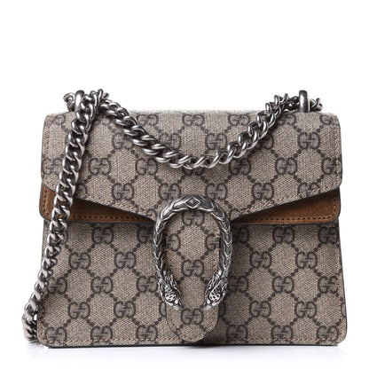 Gucci GG Supreme Monogram Mini Dionysus Shoulder Bag Taupe 1 of 12