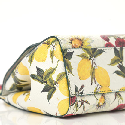 Dolce & Gabbana Dauphine Lemon Print Small Miss Sicily Satchel White 8 of 15