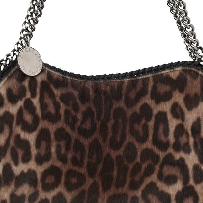Stella McCartney Faux Calf Hair Leopard Print Small Falabella Tote Brown 7 of 9