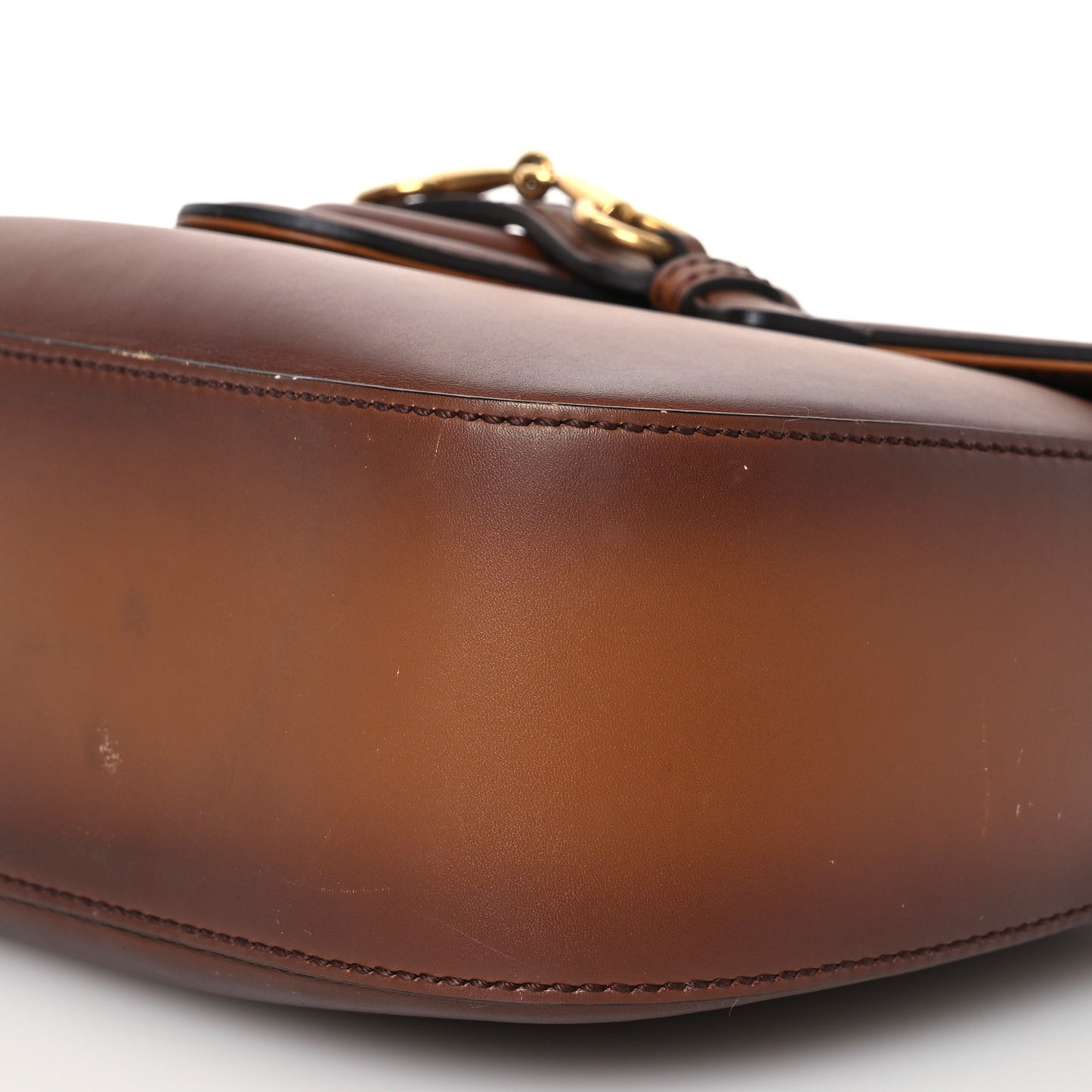 Calfskin Medium Lady Web Shoulder Bag Cuir