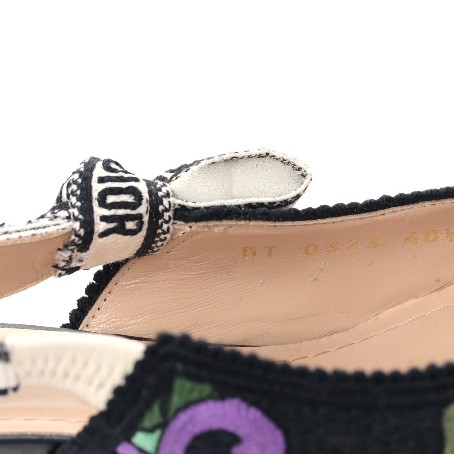 Christian Dior Canvas Embroidered Indian J'Adior Slingback 65mm Pumps 40.5 Multicolor 8 of 8