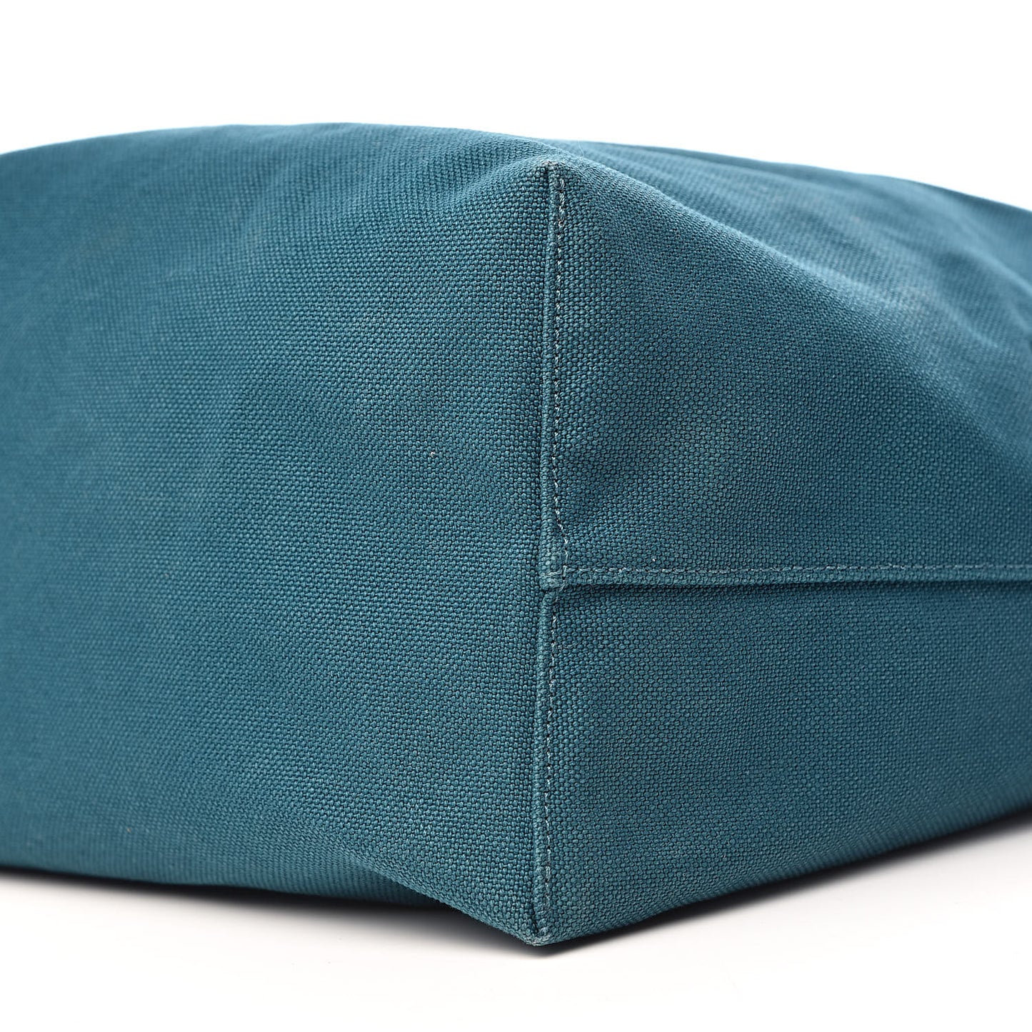 Canvas Calfskin Etriviere Shopping Tote Colvert Bleu Indigo