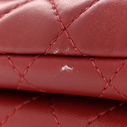 Chanel Lambskin Quilted Wood Mini Coco Handle Flap Red 12 of 15