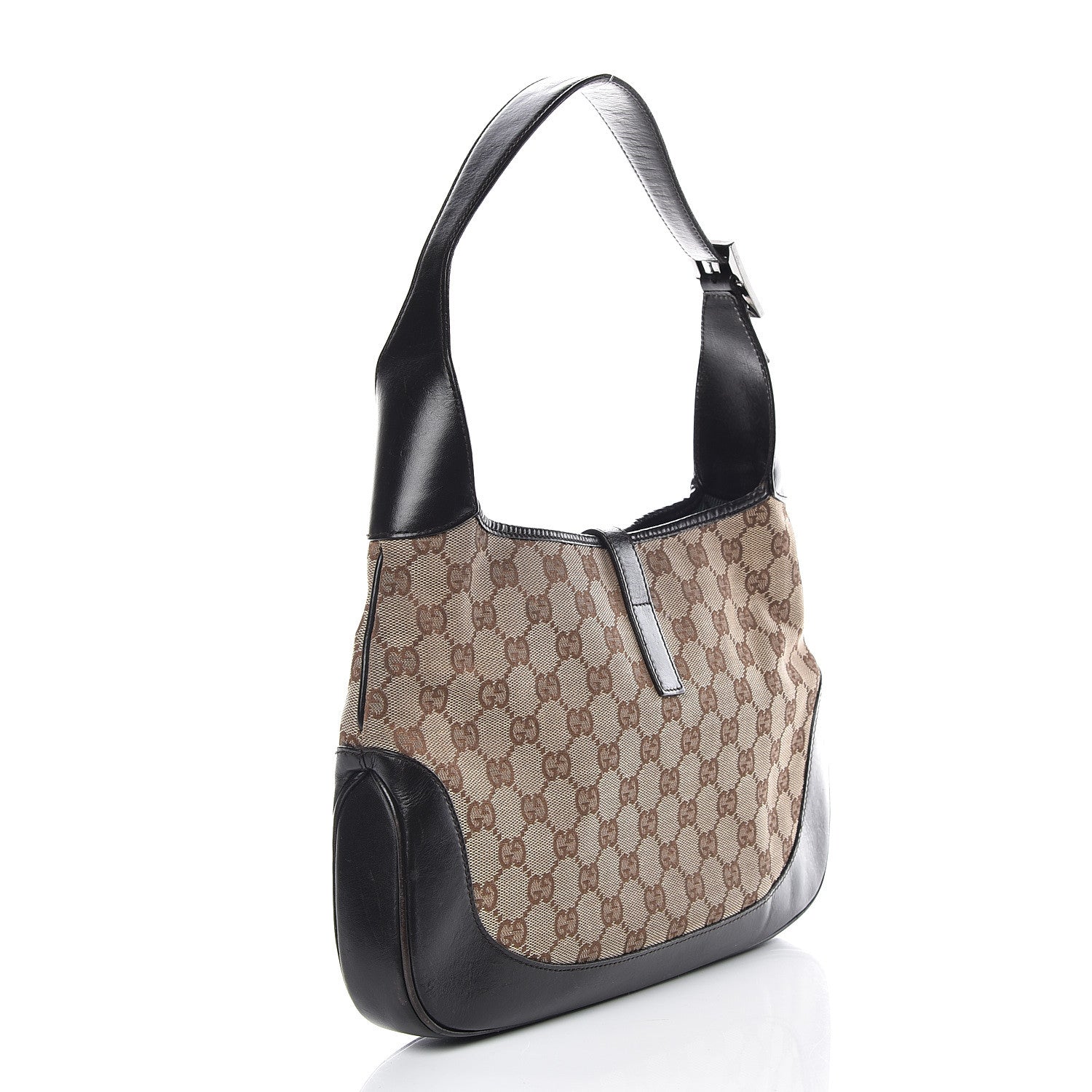 Gucci Monogram Web Jackie O Hobo Dark Brown 3 of 15