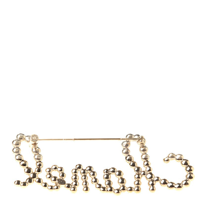 Chanel Metal Glass Swirling Pearls Brooch Pin Gold 2 of 3