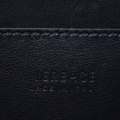 Versace Calfskin Flower Embroidered Medium DV One Satchel Black 7 of 9