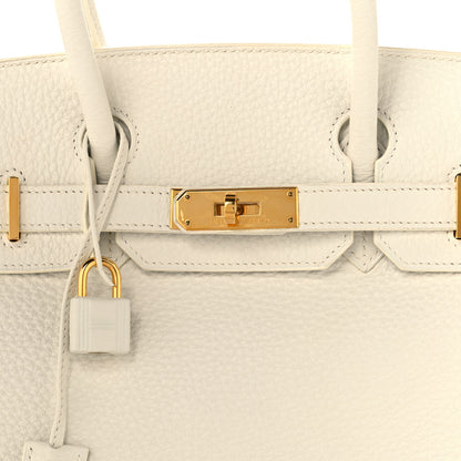 Hermes Taurillon Clemence Birkin 30 White 8 of 12