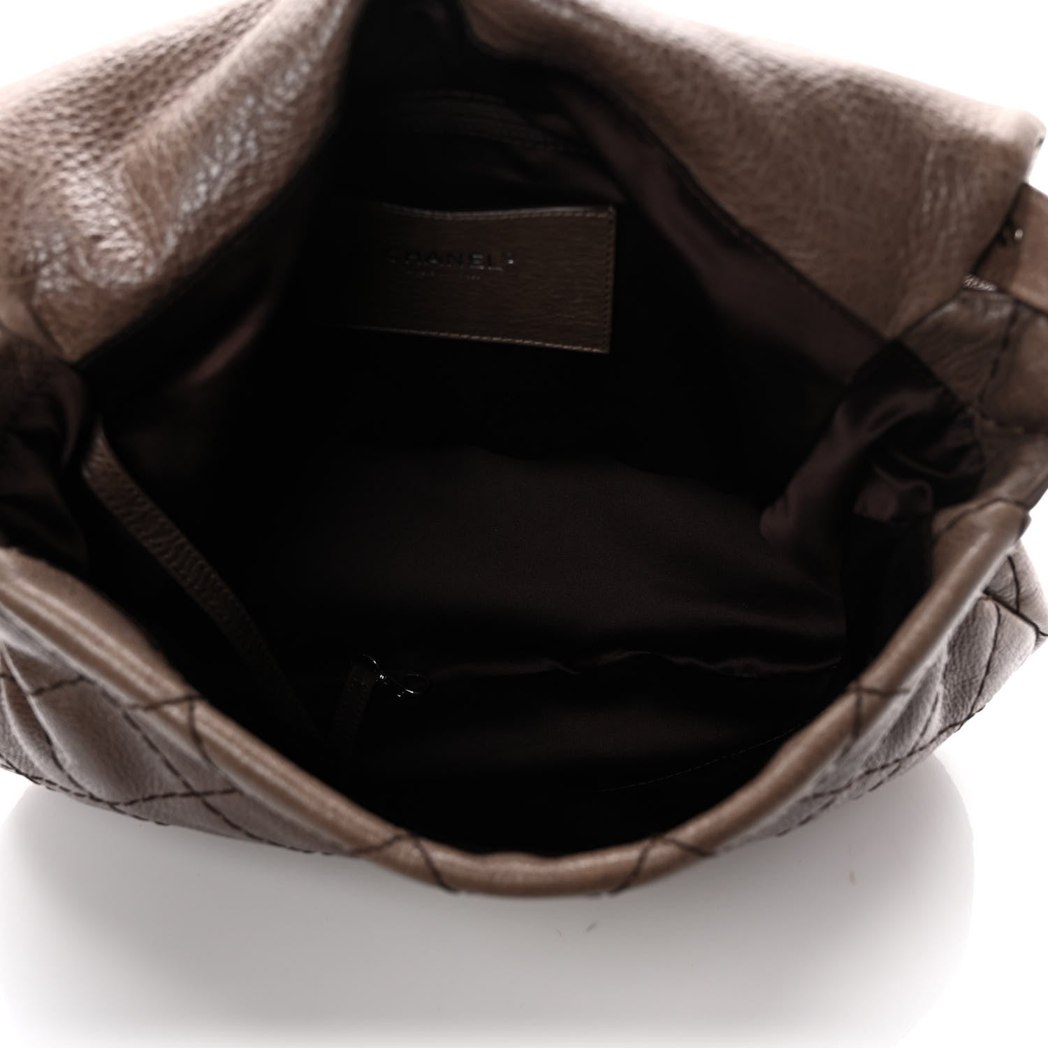 Chanel Glazed Calfskin Stitched XL On The Road Flap Brown 5 of 11