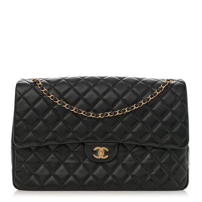 Chanel Grained Calfskin Quilted XXL Travel Flap Bag Black 1 of 10